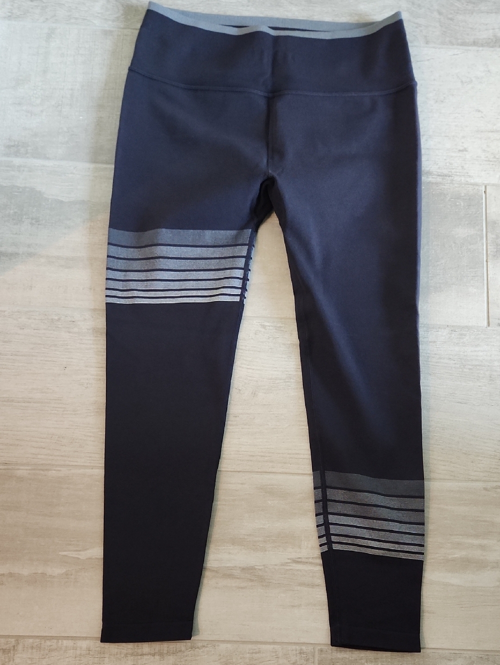 JoyLab Black Active Leggings with Contrast Stripes - Size L